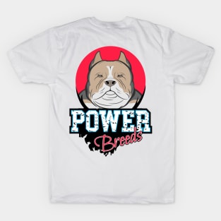 American Bully Fawn and White Colours | Power Breed T-Shirt